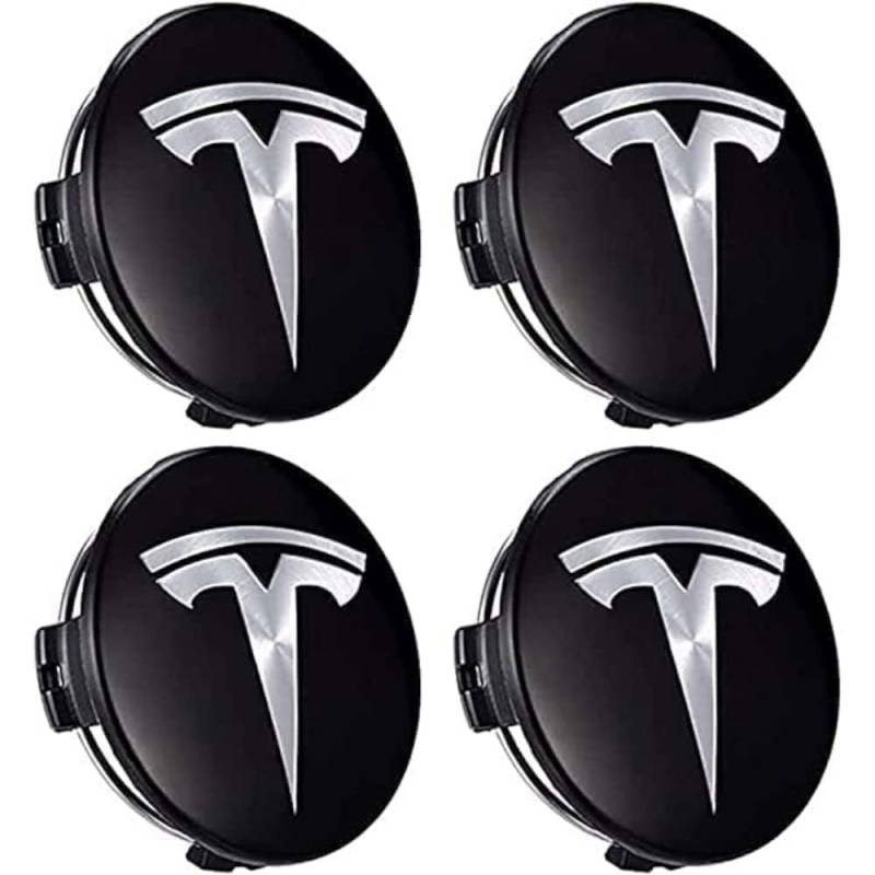 4 Stück Radnabenkappen,für Tesla Model 3 S X Y 57mm Radnabendeckel Felgen Radnaben Felgen Radnaben Felgen Radnaben Universal Auto Zubehör,A von BEROZA