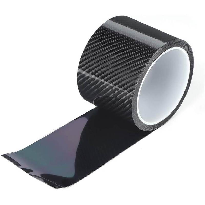 Ladekantenschutz Kofferraum für Lexus UX 250h Hybrid 2019 2020 2021 2022 2023 2024 Kohlefaser Stoßstangenschutz Heck Rear Bumper Anti Kratz Aufkleber Auto Zubehör,A 5cm*3m von BEROZA