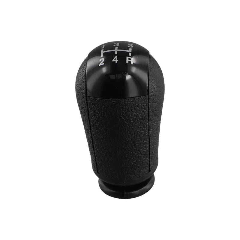 BERTGDA 5-Gang-MT-Schaltknauf, passend for Ford, Focus Mondeo MK3 S-MAX C-MAX Mustang Galaxy Fiesta MK6 Transit, schwarzes Auto Schaltknaufschutz von BERTGDA