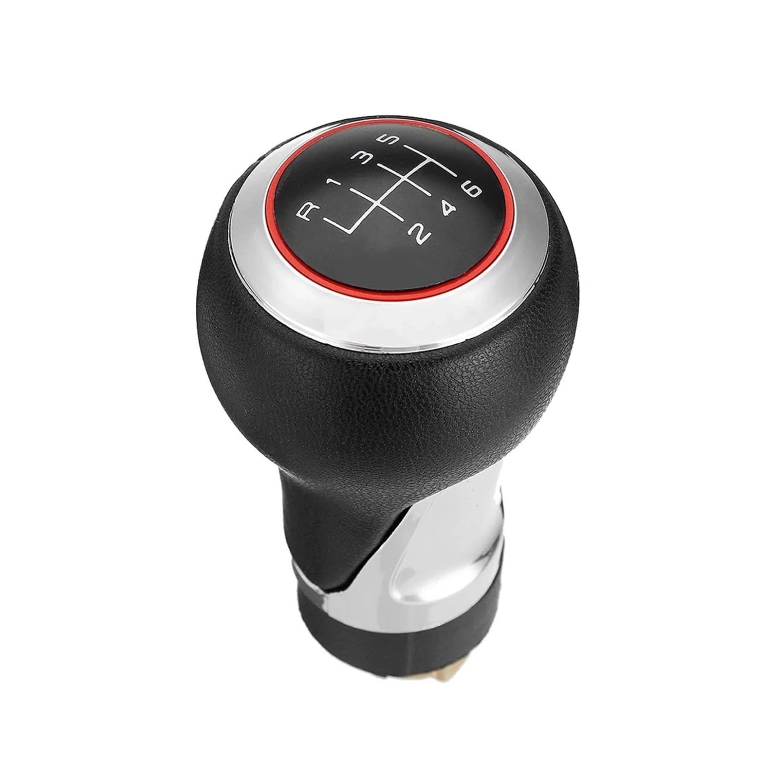BERTGDA 6-Gang-Auto-Schaltknauf, passend for A3, A4 B6 B7 A6 S4 B8 A5 8T Q5 8R Skoda Seat, Silber-Rot Schaltknaufschutz BERTGDA 6-Gang-Auto-Schaltknauf, passend for A3, A4 B6 B7 A6 S4 B8 A5 8T Q5 8R Skoda Seat, Silber-Rot Schaltknaufschutz von BERTGDA