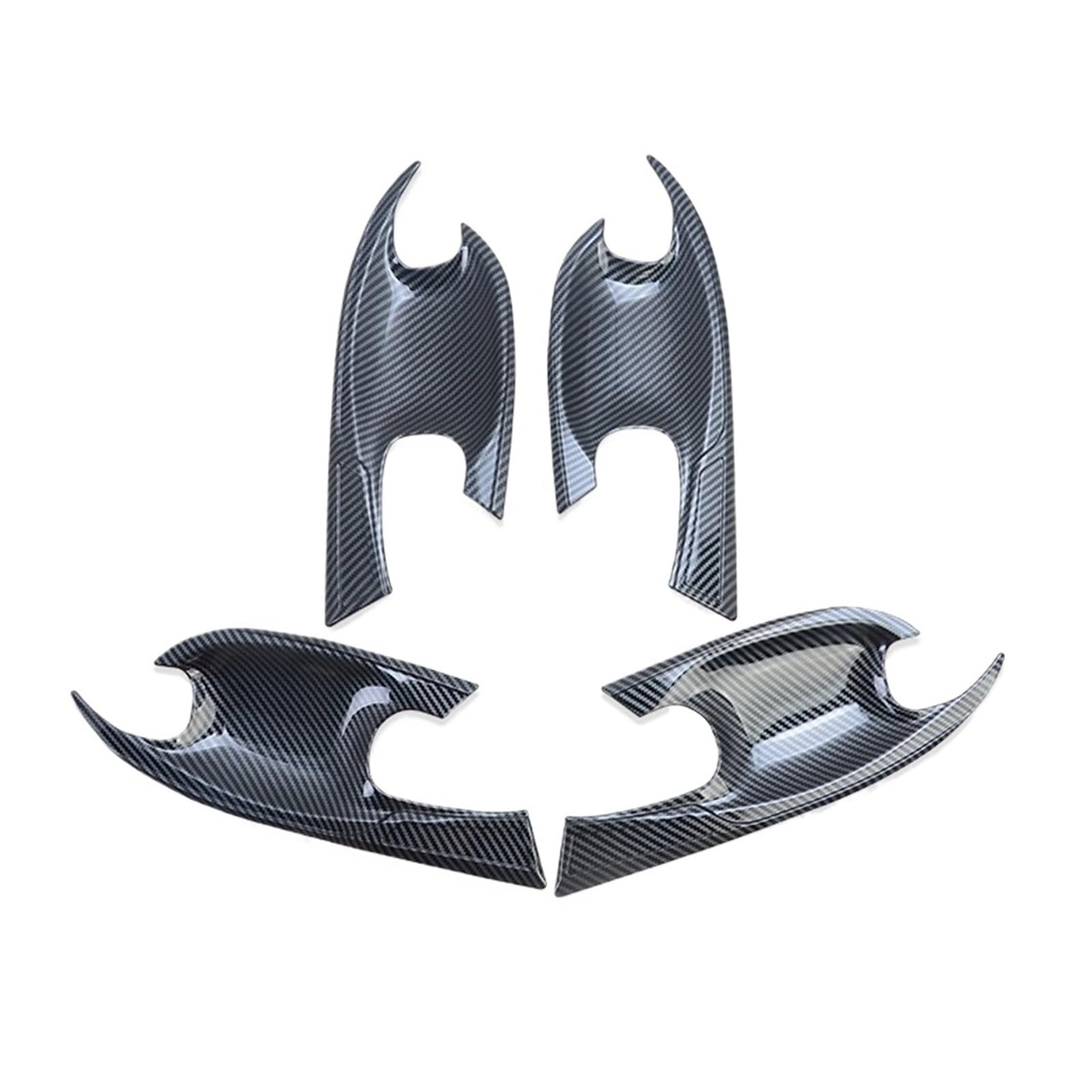 BERTGDA Seitentürgriff-Schüsselbecher-Abdeckungsverkleidung, passend for Hyundai, Tucson NX4 2021–2024, Kohlefaserkappe, Autozubehör Auto-Griffschalen-Abschirmung(ABS Carbon Fiber) von BERTGDA