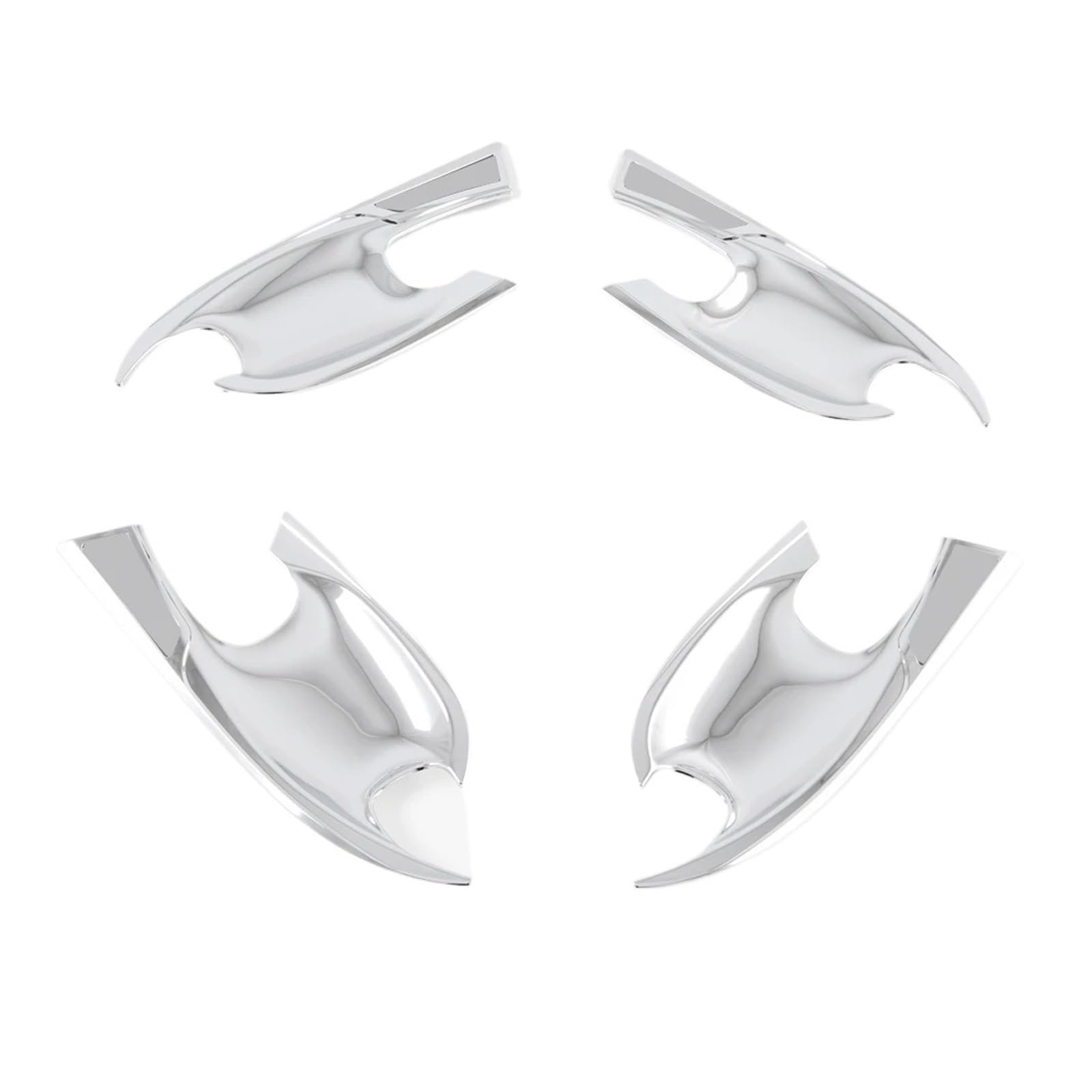 BERTGDA Seitentürgriff-Schüsselbecher-Abdeckungsverkleidung, passend for Hyundai, Tucson NX4 2021–2024, Kohlefaserkappe, Autozubehör Auto-Griffschalen-Abschirmung(ABS Chrome) von BERTGDA