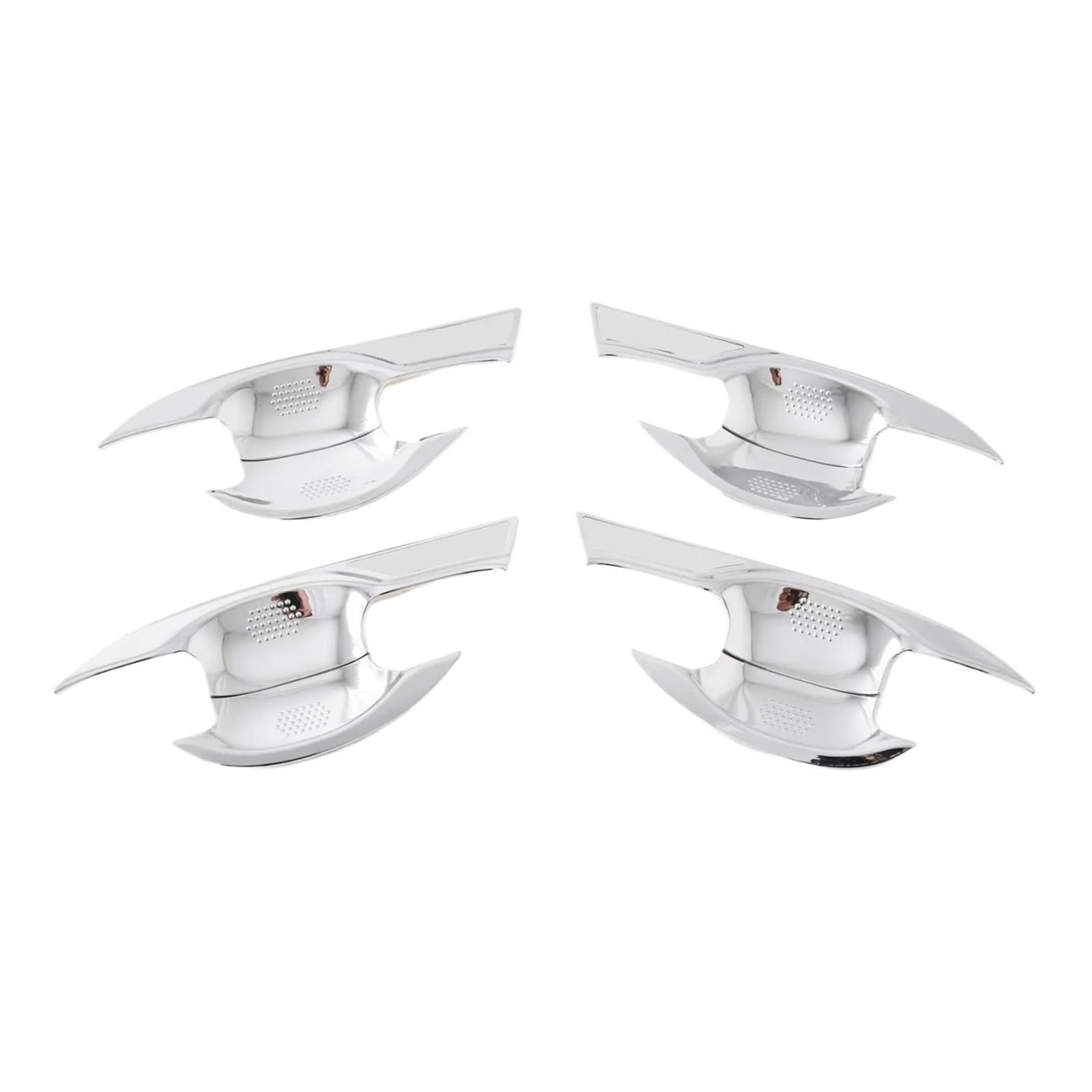 BERTGDA Seitentürgriff-Schüsselbecher-Abdeckungsverkleidung, passend for LEXUS, NX 250 350 350H 450H 2021–2024, Aufkleber, Autozubehör, Chrom Auto-Griffschalen-Abschirmung(ABS Chrome) von BERTGDA