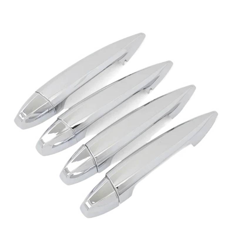 BERTGDA Seitentürgriffabdeckungsverkleidung, passend for, 2er Active Tourer F45 F46 2015–2018, Kohlefaser-Autotürgriffe, Schüsselschale Auto-Griffschalen-Abschirmung(ABS Chrome) von BERTGDA