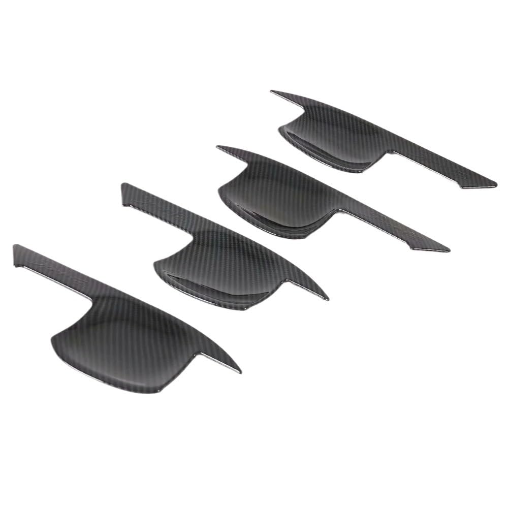 BERTGDA Seitentürgriffschalen-Abdeckungsverkleidung, passend for Hyundai, Tucson 2015–2020, Kohlefaser-Auto-Außenzubehör-Cup Auto-Griffschalen-Abschirmung(Carbon Fiber Color) von BERTGDA