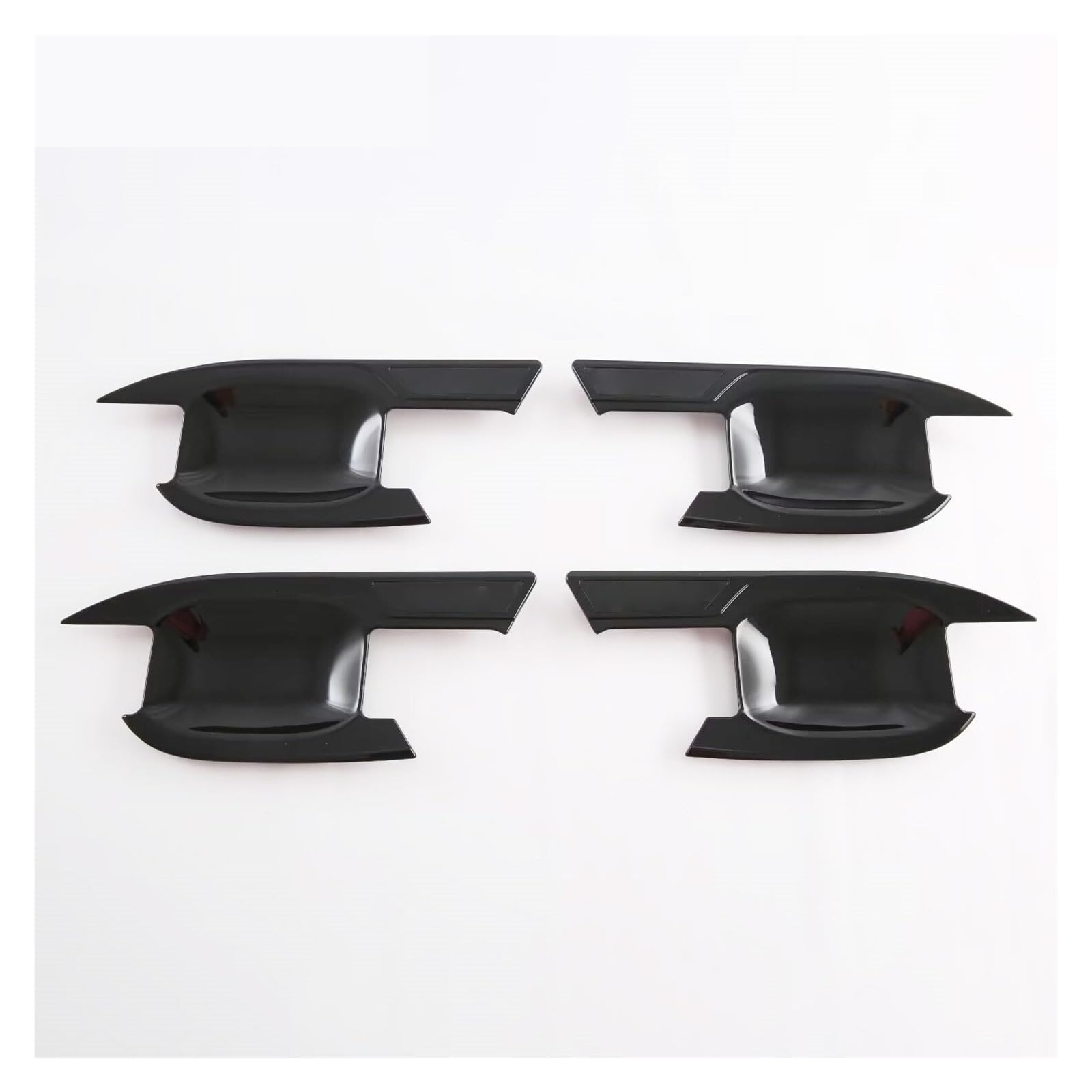 BERTGDA Seitentürgriffschalenabdeckung, passend for Hyundai, Santa Fe 2024 2025, ABS-Kohlefaserverkleidung, Außenzubehör, Styling-Cup Auto-Griffschalen-Abschirmung(ABS Black) von BERTGDA