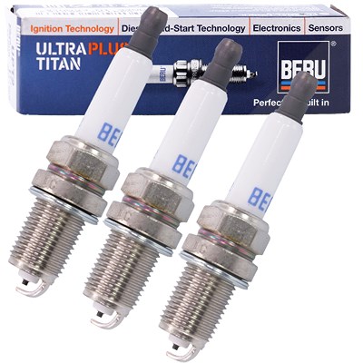Beru 3x Zündkerze UPT2 [Hersteller-Nr. UPT2] für Alpina, Aston Martin, Audi, BMW, Chrysler, Citroën, Daewoo, Daihatsu, Daimler, Dodge, Ford, Ford Usa, von BERU