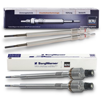 Beru 2x Glühkerze + 2x Glühkerze (+Drucksensor) für Opel von BERU