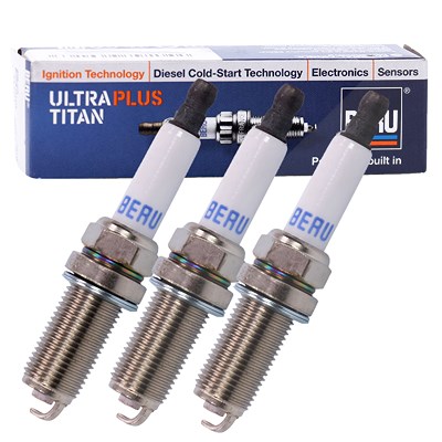 Beru 3x Zündkerze ULTRA TITAN UPT5 [Hersteller-Nr. UPT5] für Citroën, Mitsubishi, Peugeot, Toyota von BERU