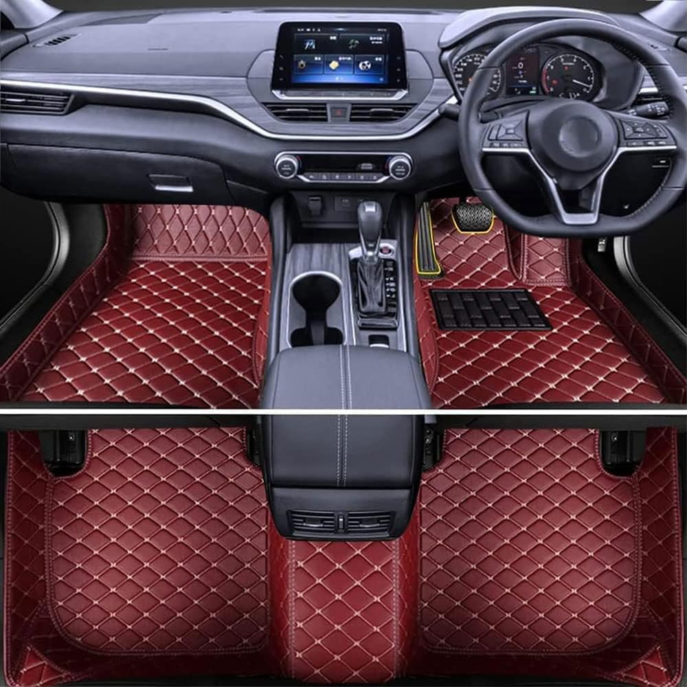 Auto FußMatten Set,für Tesla Model X(6seats) 2015-2023.wasserdichte, rutschfeste, langlebige, verschleißfeste, vollflächige Bodeneinlagen-Schutzmatte,J-RHD von BERULL