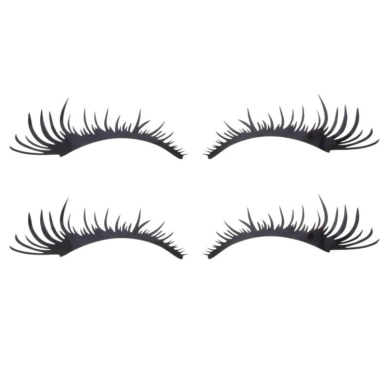 BESPORTBLE 2 Paare Augenbrauen Scheinwerfer Aufkleber Schwarz Wimpern Autoaufkleber Dekoration Karosserie Sticker Abnehmbar von BESPORTBLE