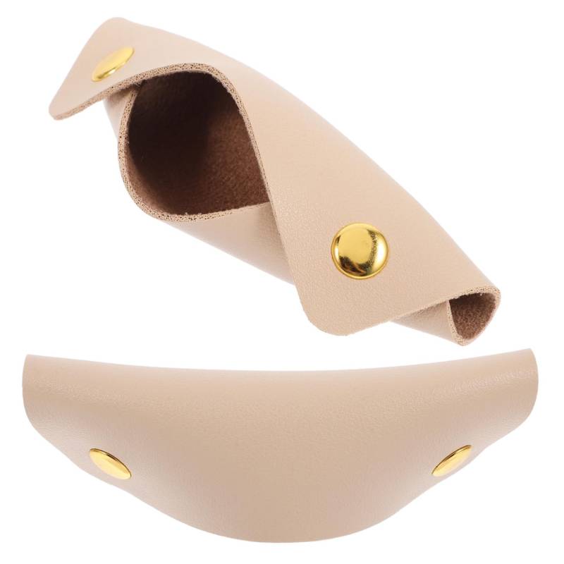 BESPORTBLE 2 Stück Gepäckgriffabdeckung Koffer schutzhülle für Griffschutzhüllen Deckung umgehen Wickeln handhaben gepäckträger Einkaufstasche Ledergriffe Taschengriffabdeckung PU-Leder Beige von BESPORTBLE