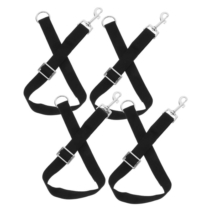 BESPORTBLE 4 Stück Eimerschlinge Für Pferdestall Pferdestallbedarf Eimergurte Pferdeeimerhalter Aufhängegurte Putzwannenschlaufe Eimeraufhänger Für Pferde Eimerhaken Schwarzes Nylon von BESPORTBLE