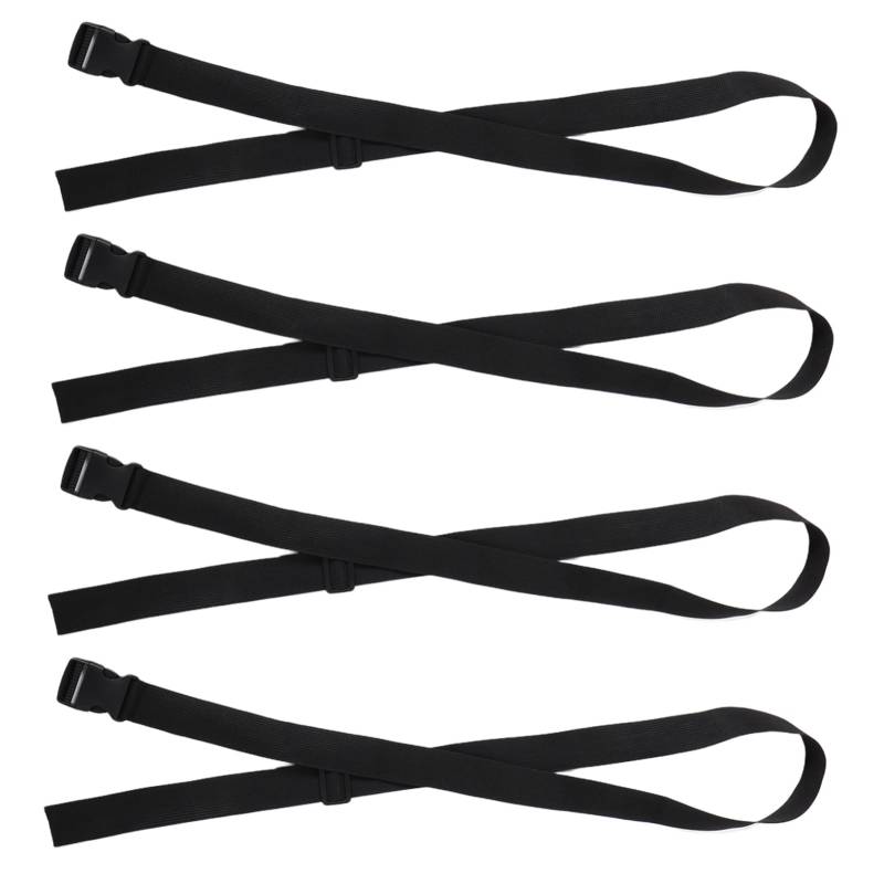 BESPORTBLE 4 Stück Multifunktions Befestigungsgurt Gepäckgurte Koffergurte Gurt Gepäck Reisegurt Koffergurt Schlafsackgurte Koffergurt Gurte Yoga Gear Trägerband Schwarz von BESPORTBLE