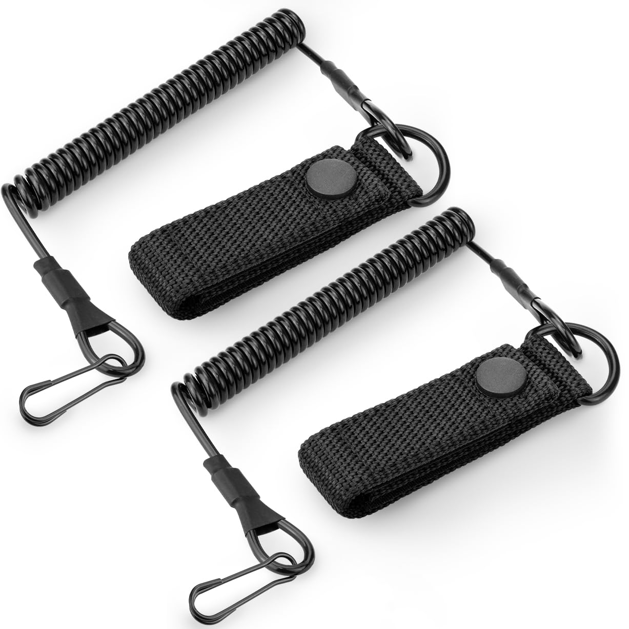 BESPOTCL Tactical Lanyard Spirale Schlüsselanhänger, Elastisches Sicherungsseil 100cm Ausziehbar, Spiral Schlüsselring für Angeln Camping Wandern Outdoor Aktivitäten, Schwarz, 2 Stück BESPOTCL Tactical Lanyard Spirale Schlüsselanhänger, Elastisches Sicherungsseil 100cm Ausziehbar, Spiral Schlüsselring für Angeln Camping Wandern Outdoor Aktivitäten, Schwarz, 2 Stück von BESPOTCL