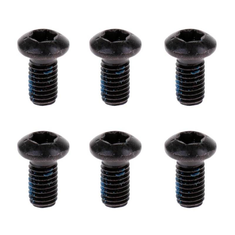 BESSTUP 6 Stück M5 x 12mm Stahl Fahrrad Scheibenbremse Rotorschrauben, T25 Scheiben-Rotorschrauben, Schwarz von BESSTUUP