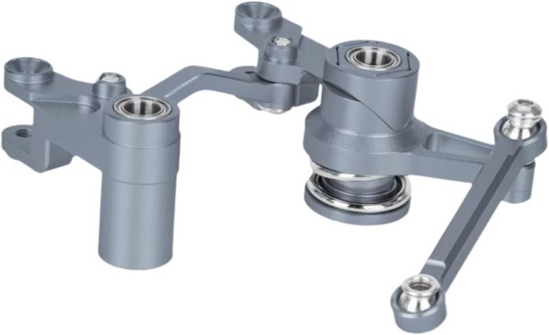 Lenkkomponenten DIY modifizierte Ersatz RC Auto Lenkung Montage für 1:10 RC Auto (Silber) von BESSTUUP