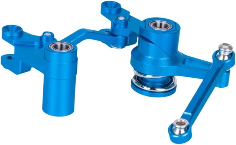 Lenkkomponenten DIY modifizierte Ersatz RC Auto Lenkung Montage für 1:10 RC Auto (blau) von BESSTUUP