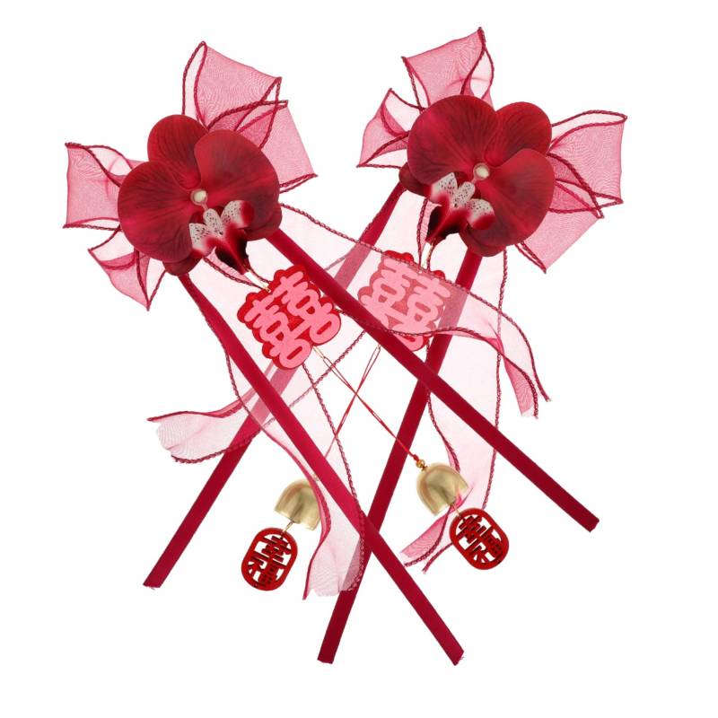 BESTOYARD 2Stücke Hochzeitsauto Blumen Dekorationen für Fenster Rückspiegel und Türgriffe Realistische Langlebige Vielseitige Anwendung für Festliche Anlässe von BESTOYARD