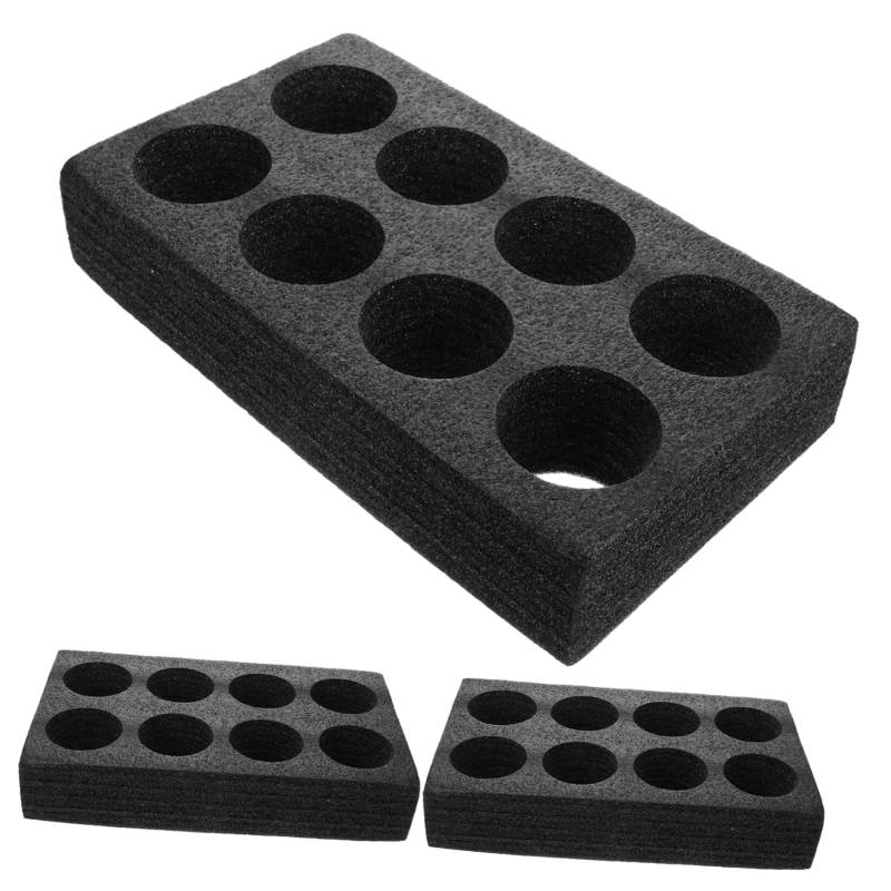 BESTOYARD 3 Stück Getränkehalter becherhalter kaffeetassen Halter Mug Holder Kaffeetassenträger Inhaber Milchtee-Verpackungsschale Getränketrägerschale Perlenbaumwolle Black Wiederverwendbar von BESTOYARD