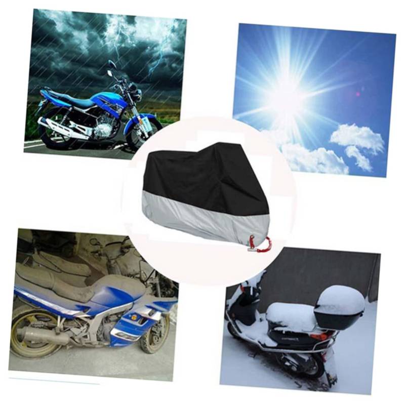 BESTOYARD Regenfisch -Sonnenschutzautoabdeckung Motorrad drinnen motoradabdeckhaube Rollerabdeckung wasserdicht im Freien Rollerabdeckungen Roller Regenabdeckung zum Fahren von BESTOYARD