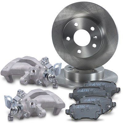 Bestprice 2x Bremsscheibe +Beläge +Bremssättel Hinterachse für Opel von BESTPRICE