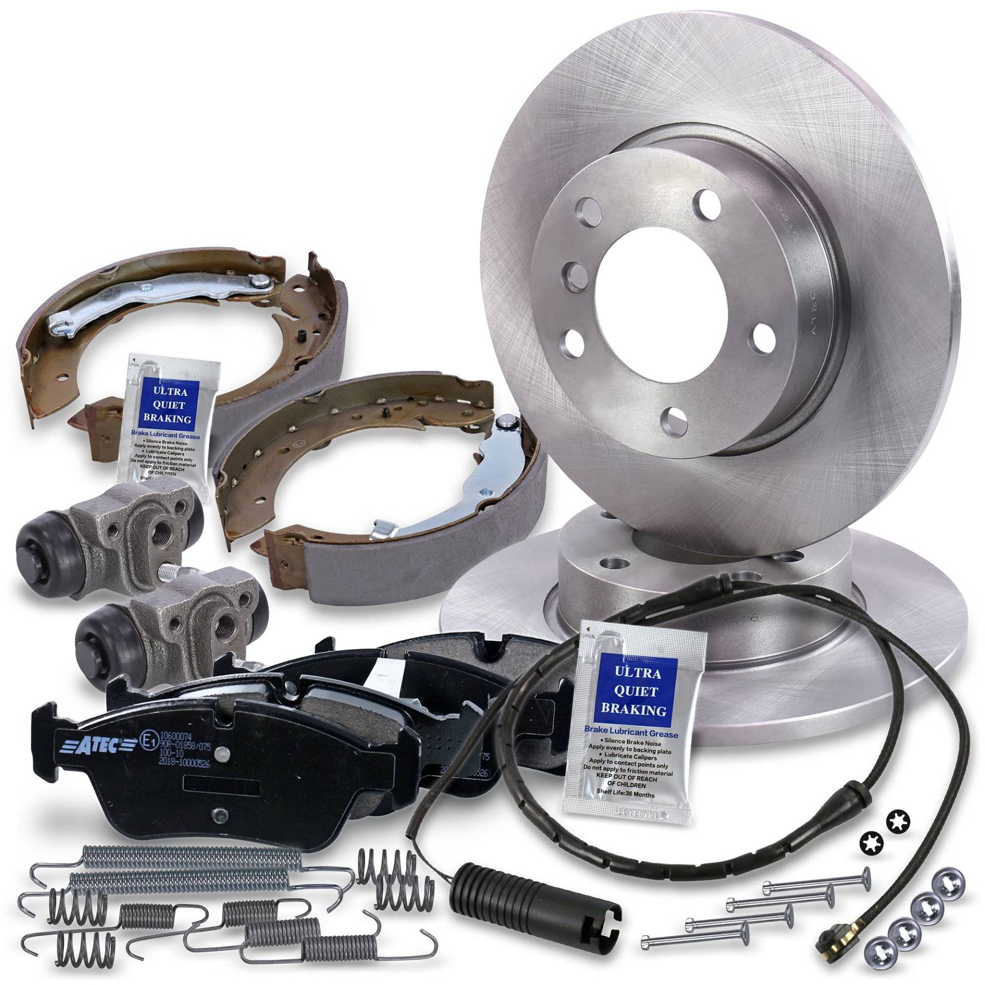 2x Bremsscheibe Voll Ø 286 vorne + Bremsbeläge Bremsklötze vorne + Bremsbacken mit Zubehör hinten + 2x Radbremszylinder hinten 2x Bremsscheibe Voll Ø 286 vorne + Bremsbeläge Bremsklötze vorne + Bremsbacken mit Zubehör hinten + 2x Radbremszylinder hinten von BESTPRICE