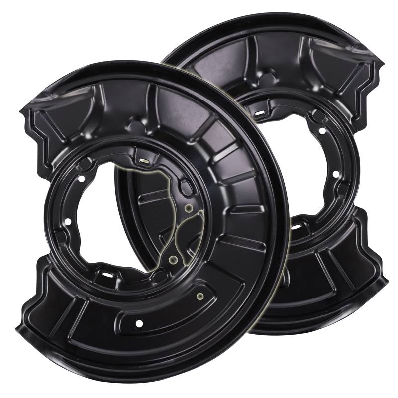 BESTPRICE 2x Ankerblech hinten links & rechts Spritzbelch Deckblech für Bremsscheibe Kompatibel mit MERCEDES-BENZ C-Klasse (W204), C-Klasse T-Model (S204), E-Klasse Coupe (C207) von PGONA