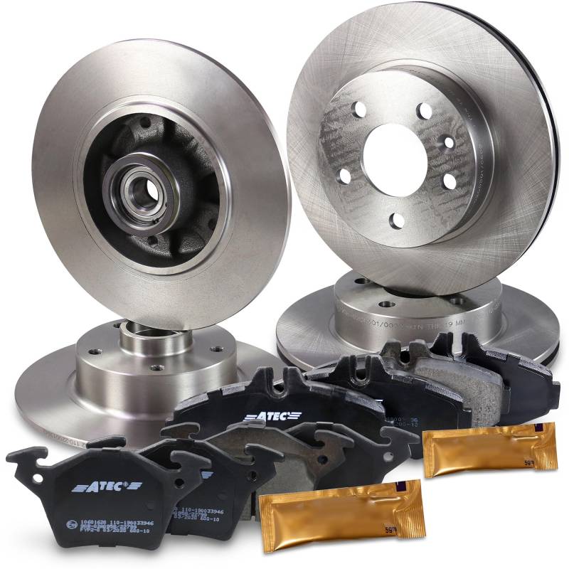 4x Bremsscheiben + Bremsbeläge Bremsklötze vorne + hinten von BESTPRICE