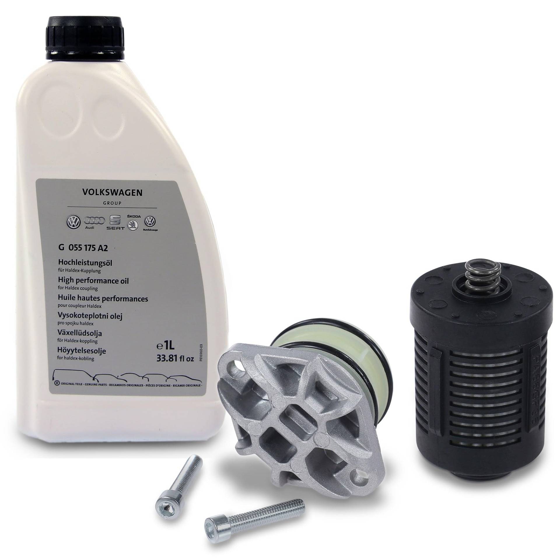 ATEC Germany 1x Hydraulikfilter Haldex für Lamellenkupplung inkl. Kappe & Getriebeöl 1l Kompatibel mit A udi A3, Q3, TT, SEAT, SKODA OCTAVIA, SUPERB, YETI, VW CADDY, GOLF, MULTIVAN, PASSAT, TRANSPORTE ATEC Germany 1x Hydraulikfilter Haldex für Lamellenkupplung inkl. Kappe & Getriebeöl 1l Kompatibel mit A udi A3, Q3, TT, SEAT, SKODA OCTAVIA, SUPERB, YETI, VW CADDY, GOLF, MULTIVAN, PASSAT, TRANSPORTE von BESTPRICE