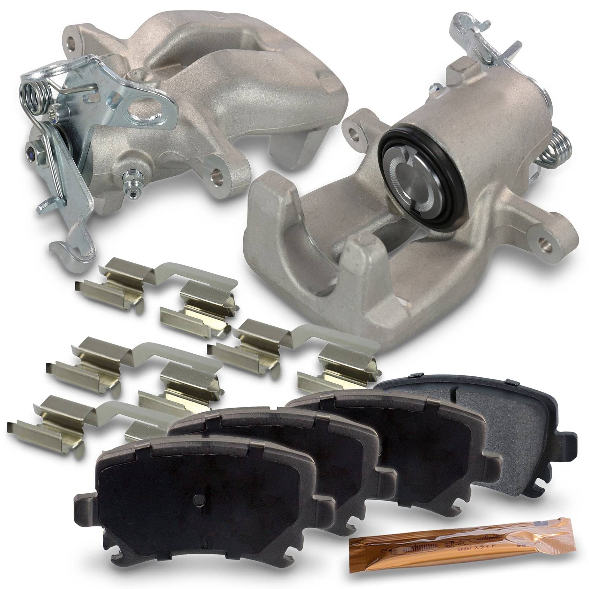BESTPRICE 2x Bremssattel hinten links und rechts Bremszange mit Zubehör Faustsattel mit 1 Kolben + Bremsbeläge hinten, Kompatibel mit A udi A3 (8P1), A3 Sportback (8PA), TT (8J3), TT Roadster (8J9), S BESTPRICE 2x Bremssattel hinten links und rechts Bremszange mit Zubehör Faustsattel mit 1 Kolben + Bremsbeläge hinten, Kompatibel mit A udi A3 (8P1), A3 Sportback (8PA), TT (8J3), TT Roadster (8J9), S von BESTPRICE
