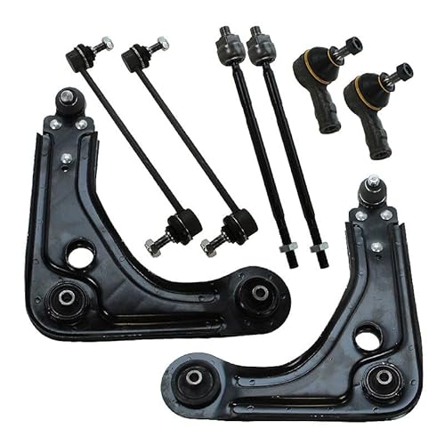 BESTPRICE 2x Querlenker Vorderachse unten links & rechts, 2x Koppelstange vorne, 2x Spurstangenkopf, 2x Spurstange/Axialgelenk vorne Kompatibel mit FORD KA (RB_) von BESTPRICE