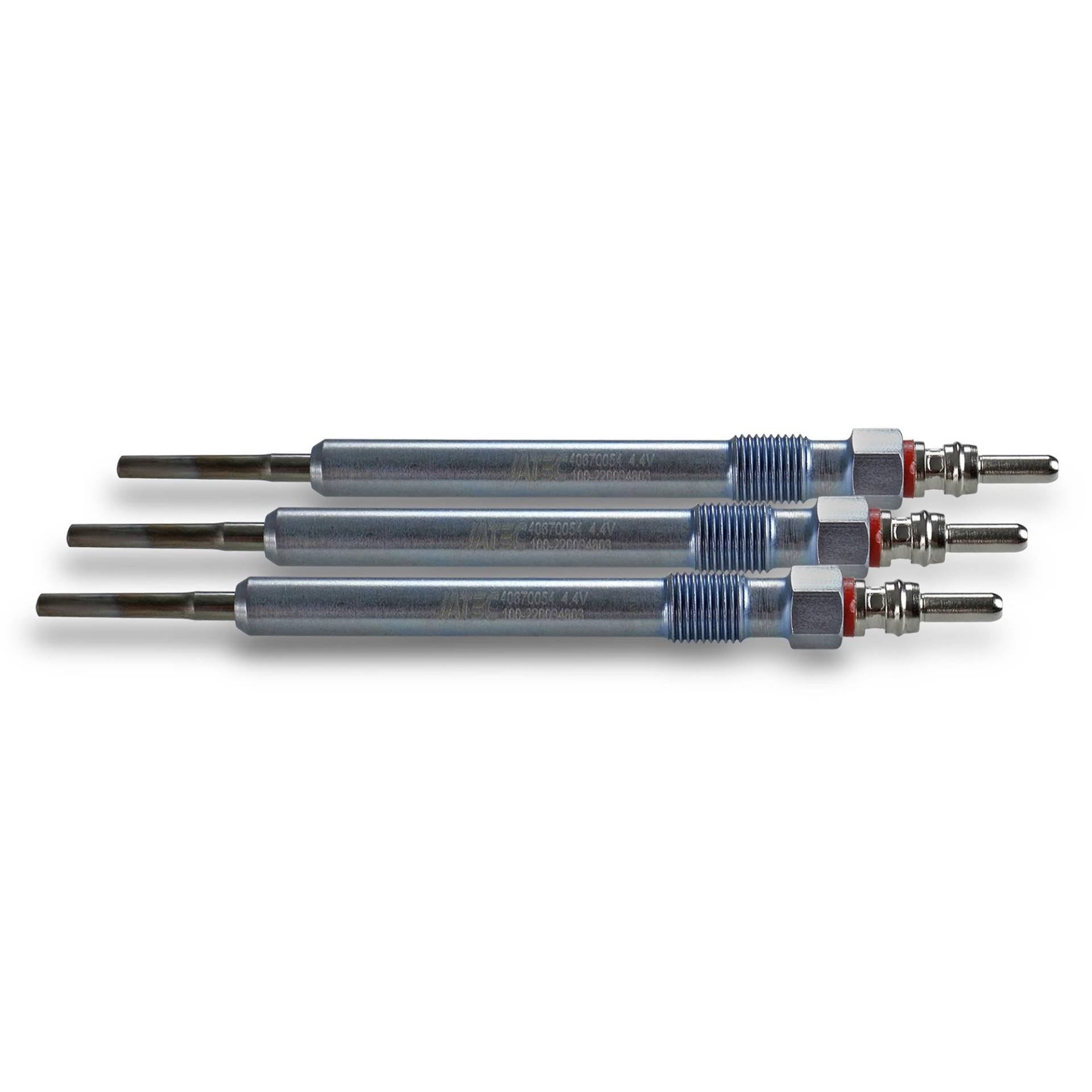 BESTPRICE 3x Glühkerze Drahtglühkerze Kompatibel mit SEAT IBIZA 4 (6J5, 6P1, 6J1), SC (6J1, 6P5), ST (6J8, 6P8), SKODA FABIA 2 (542, 545), ROOMSTER (5J7, 5J), VW POLO 5 (6R1, 6C1), POLO Van (6R) von BESTPRICE