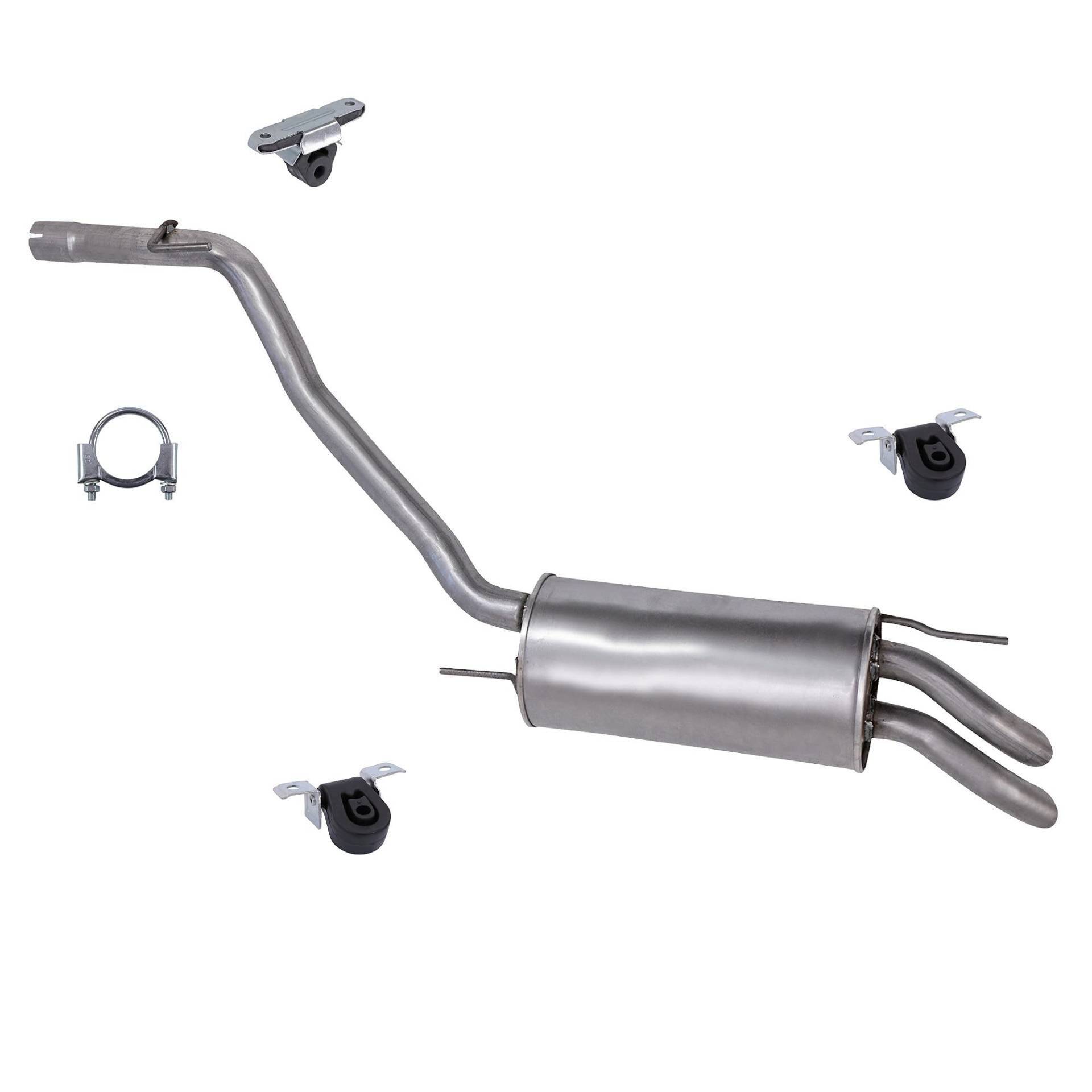 BESTPRICE Auspuff Schalldämpfer Set 1x Endschalldämpfer, mit Montagematerial Kompatibel mit VW TRANSPORTER T4 BESTPRICE Auspuff Schalldämpfer Set 1x Endschalldämpfer, mit Montagematerial Kompatibel mit VW TRANSPORTER T4 von BESTPRICE
