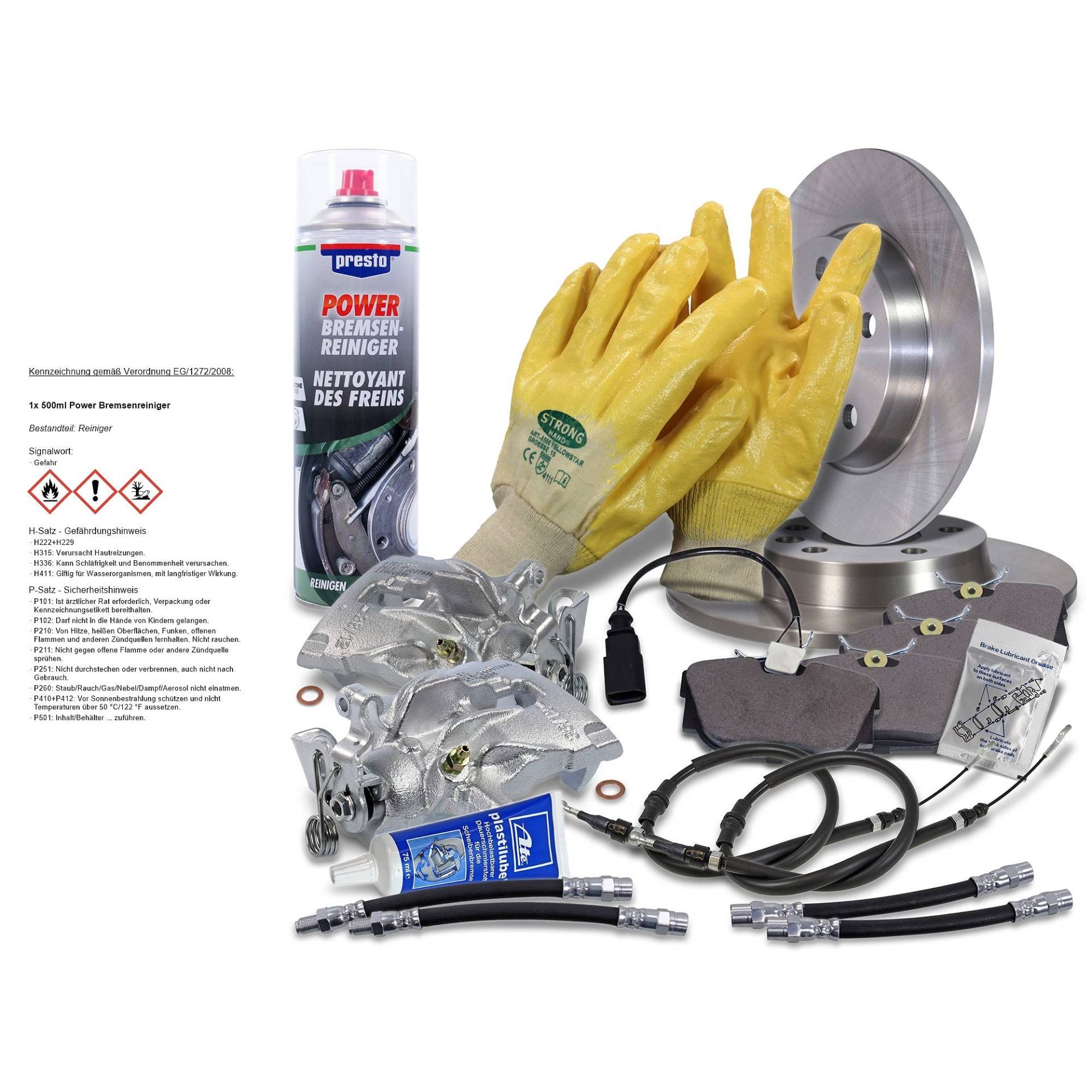 BESTPRICE BESTPRICE Bremsenset Hinterachse inkl. Bremsscheiben Belüftet Ø 280 mm + 2 Bremssattel und Bremsbeläge hinten + Bremsschläuche + Handbremsseile BESTPRICE BESTPRICE Bremsenset Hinterachse inkl. Bremsscheiben Belüftet Ø 280 mm + 2 Bremssattel und Bremsbeläge hinten + Bremsschläuche + Handbremsseile von BESTPRICE