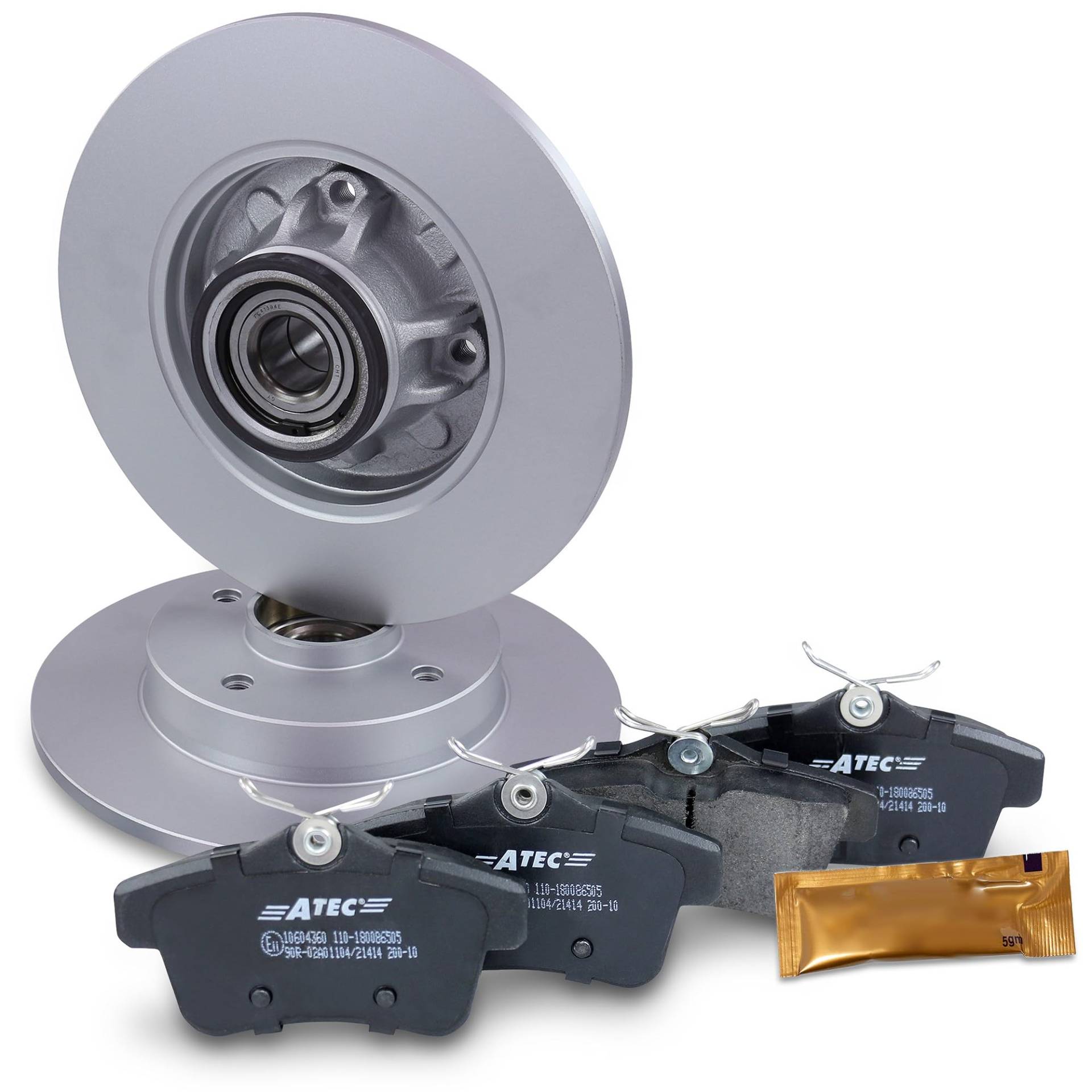 BESTPRICE BESTPRICE Bremsenset Hinterachse inkl. Bremsscheiben Ø 249 mm Voll + Bremsbeläge hinten, Kompatibel mit CITROËN C4 II (NC_), DS4 (NX_), DS DS 4 / DS 4 CROSSBACK (NX_) von BESTPRICE