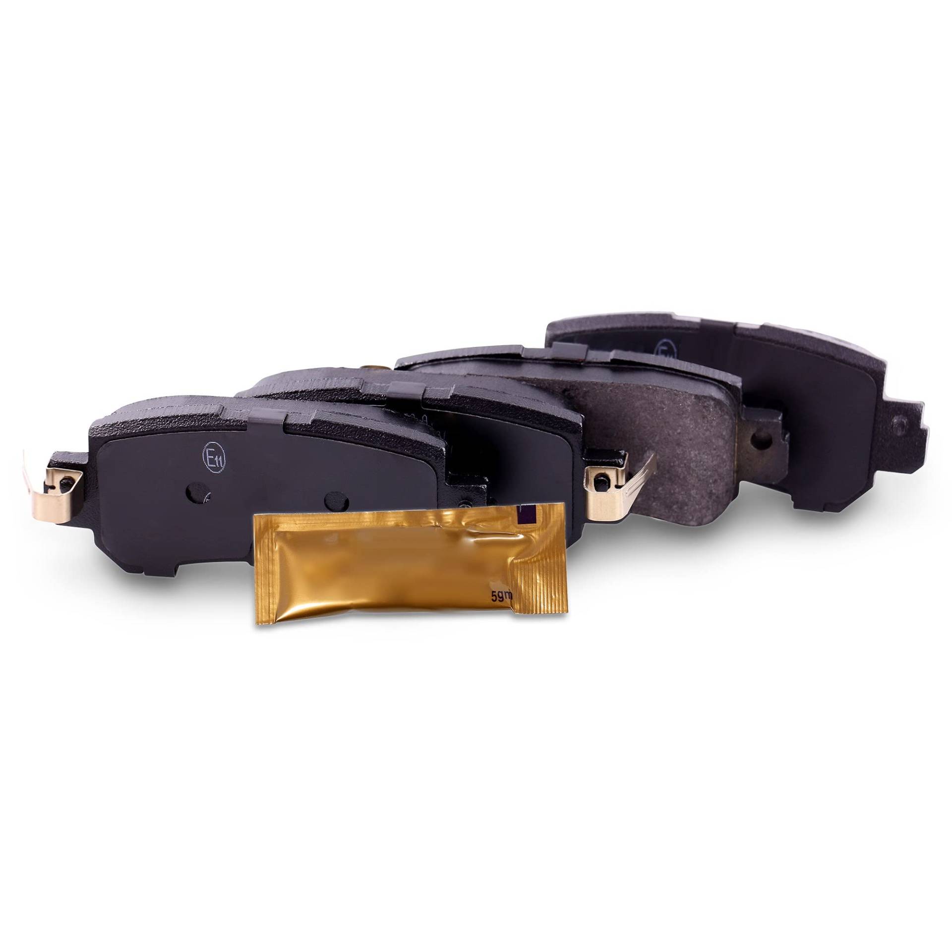 BESTPRICE Bremsbelagsatz Hinterachse, Bremsbeläge Bremsklötze hinten, 4 Stück, Kompatibel mit MAZDA CX-3 (DK), CX-5 (KE, GH) von Homry