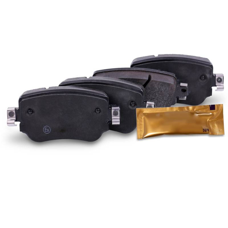 BESTPRICE Bremsbelagsatz Hinterachse, Bremsbeläge Bremsklötze hinten, 4 Stück von Homry