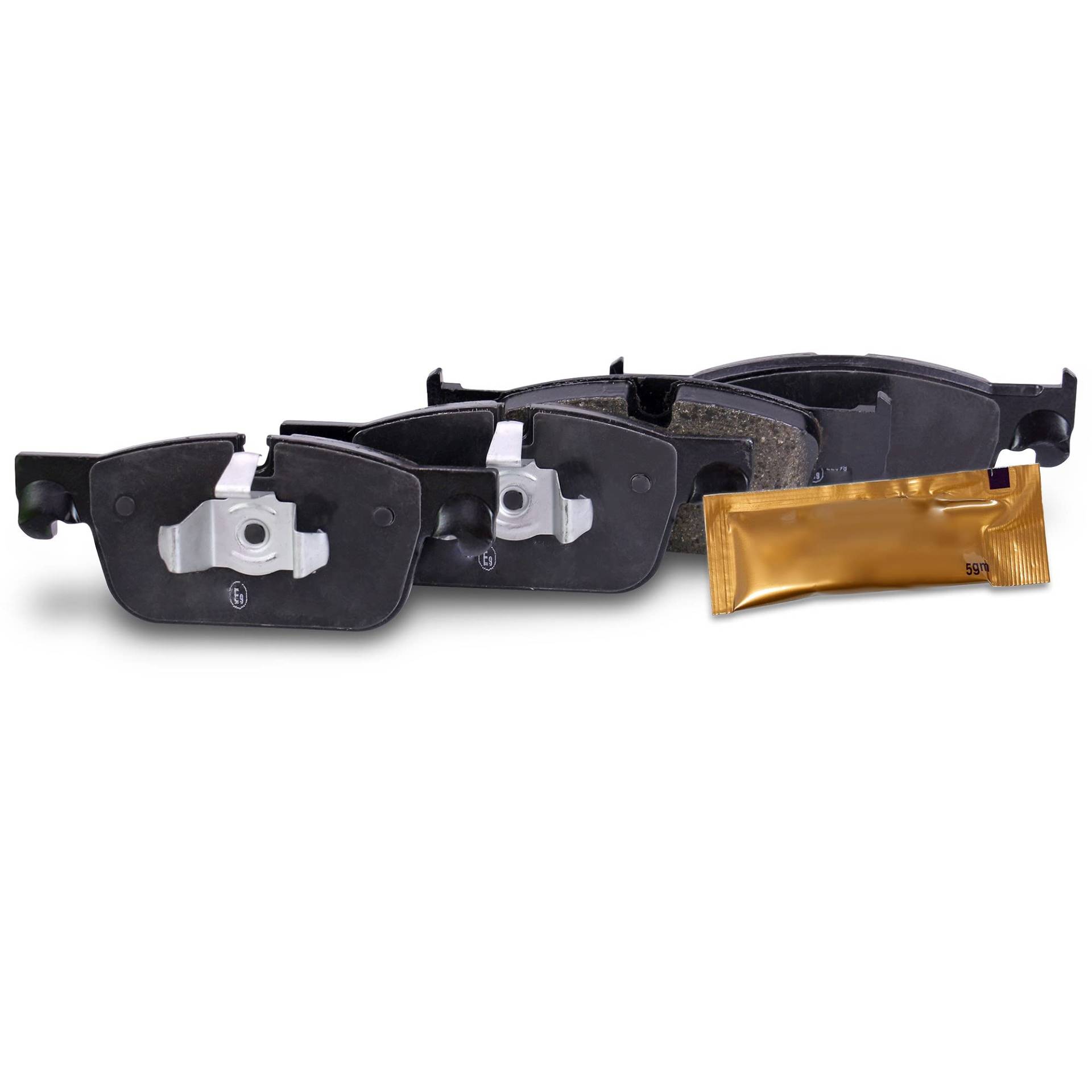 BESTPRICE Bremsbelagsatz Vorderachse, Bremsbeläge Bremsklötze vorne, 4 Stück, Kompatibel mit VOLVO S60 III (224), S90 II (234), V60 II (225, 227), V90 II Kombi (235, 236), XC60 II (246) von BESTPRICE