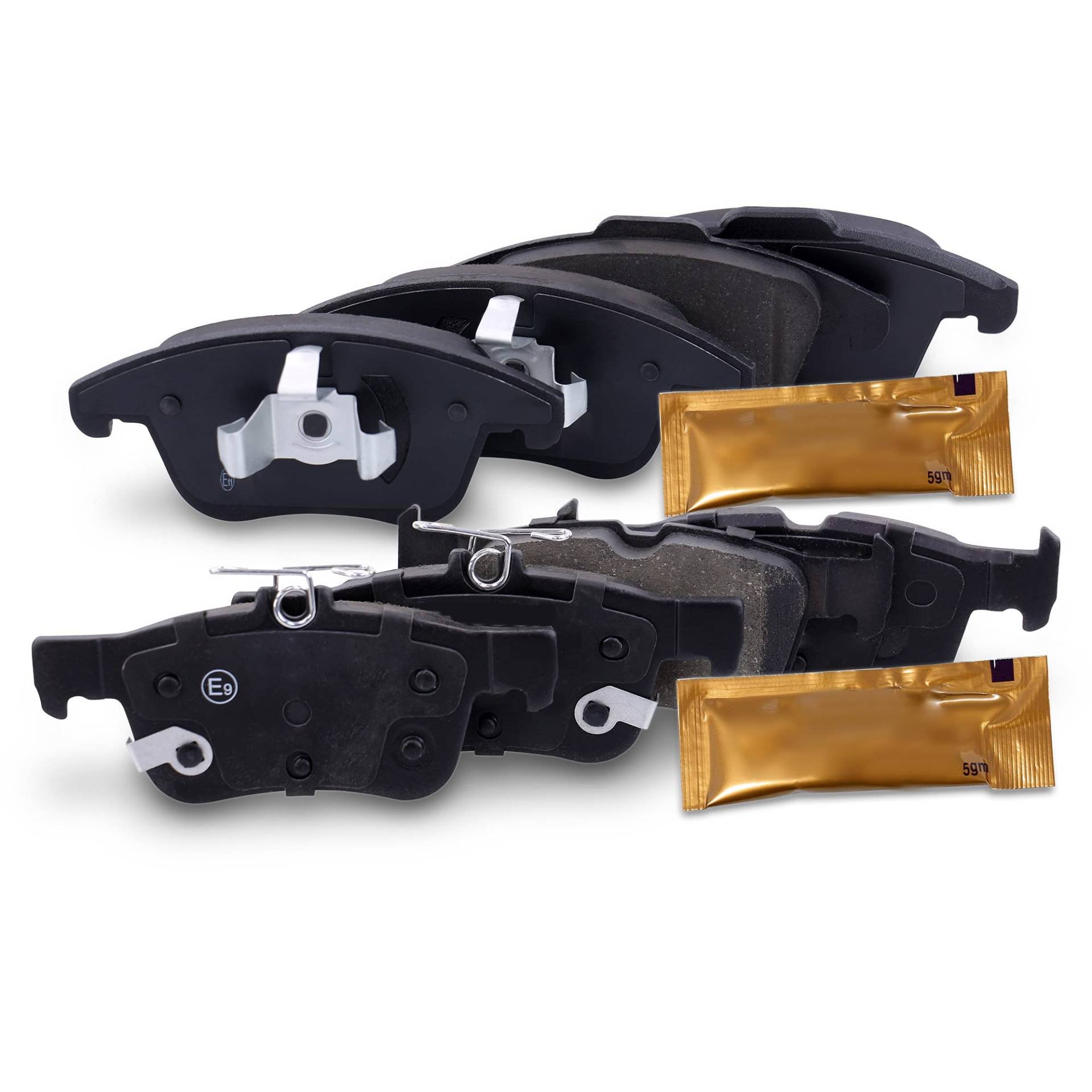 BESTPRICE Bremsbelagsatz Vorderachse + Hinterachse, Satz Bremsbeläge Bremsklötze Vorne + Hinten, Kompatibel mit FORD GALAXY III (CK), MONDEO 5 (CE) (CD) (CF), S-MAX (CJ, WA6) von Homry