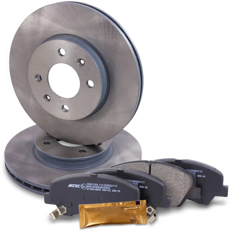 BESTPRICE BESTPRICE Bremsensatz Vorderachse inkl. Bremsscheiben Ø 256 mm Belüftet + Bremsbeläge vorne Kompatibel mit HYUNDAI ACCENT (RB) (HC), i20 (IB, GB) SOLARIS (HCR), KIA RIO (UB) (YB, SC, FB) von Homry
