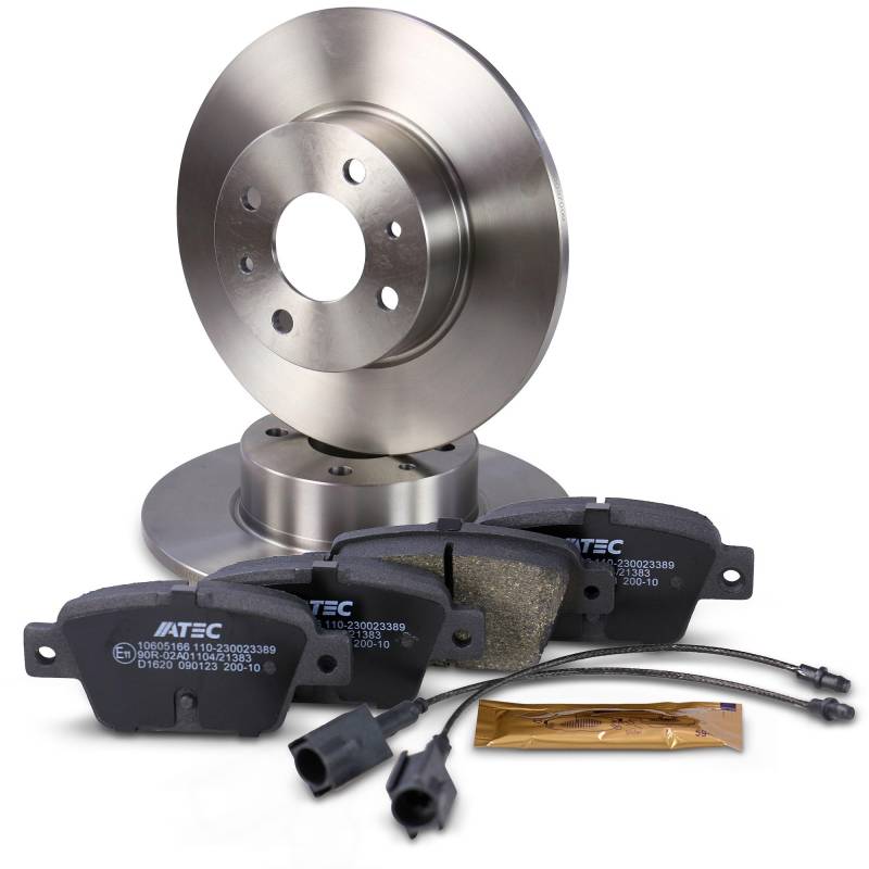 BESTPRICE Bremsenset Hinterachse inkl. Bremsscheiben Ø 251,5 mm Voll + Bremsbeläge hinten, Kompatibel mit FIAT BRAVO II (198_), MULTIPLA (186_), STILO (192_), LANCIA DELTA III (844_) von BESTPRICE