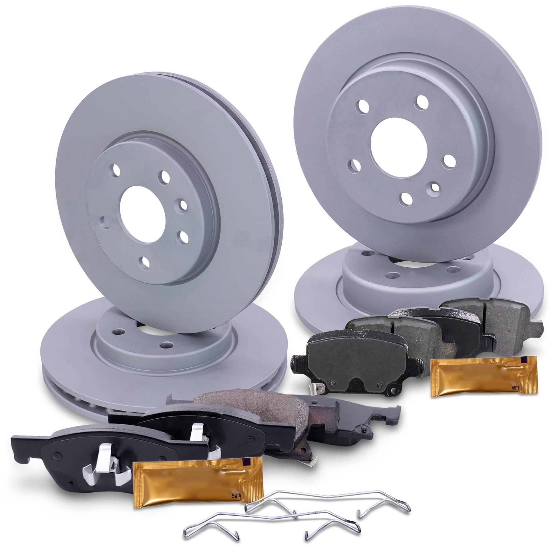 BESTPRICE BESTPRICE Bremsenset inkl. Bremsscheiben vorne Ø 276 mm + hinten Ø 264 mm + Bremsbeläge vorne und hinten, Kompatibel mit OPEL ASTRA K (B16), ASTRA K Sports Tourer (B16) von BESTPRICE