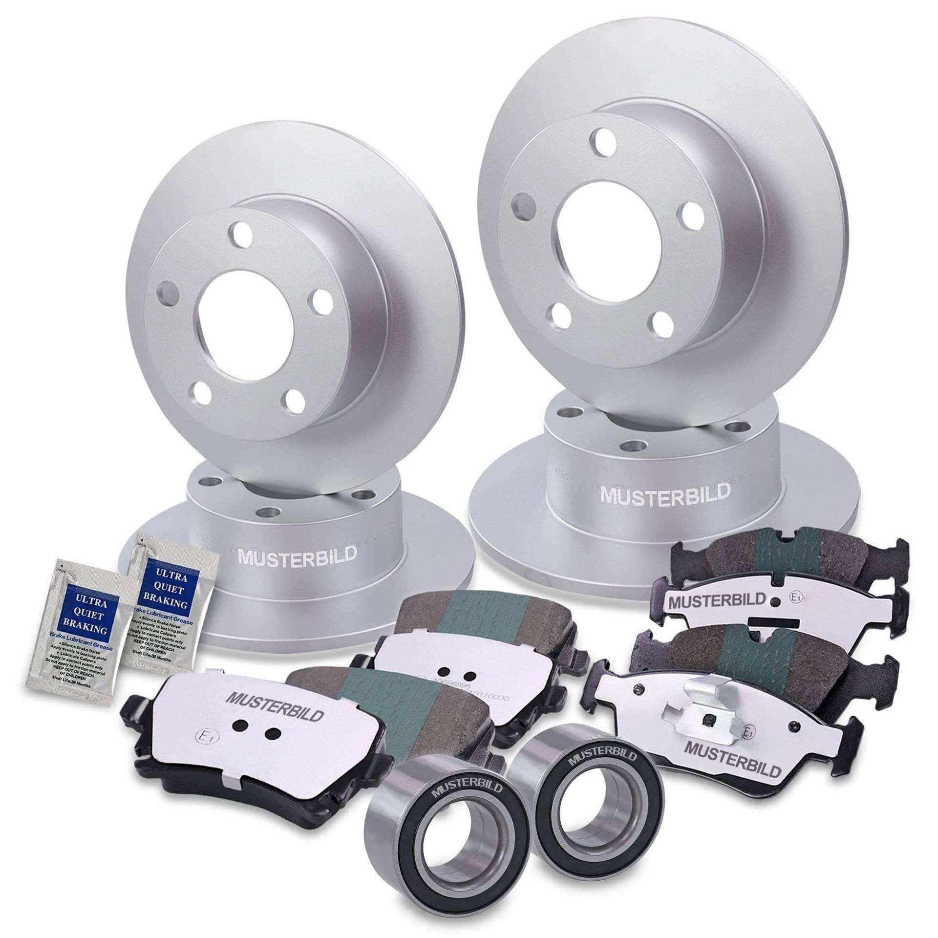 BESTPRICE Bremsenset inkl. Bremsscheiben vorne Ø 280 mm Belüftet + hinten Ø 245 mm Voll + Bremsbeläge vorne und hinten + Radlagersatz BESTPRICE Bremsenset inkl. Bremsscheiben vorne Ø 280 mm Belüftet + hinten Ø 245 mm Voll + Bremsbeläge vorne und hinten + Radlagersatz von BESTPRICE