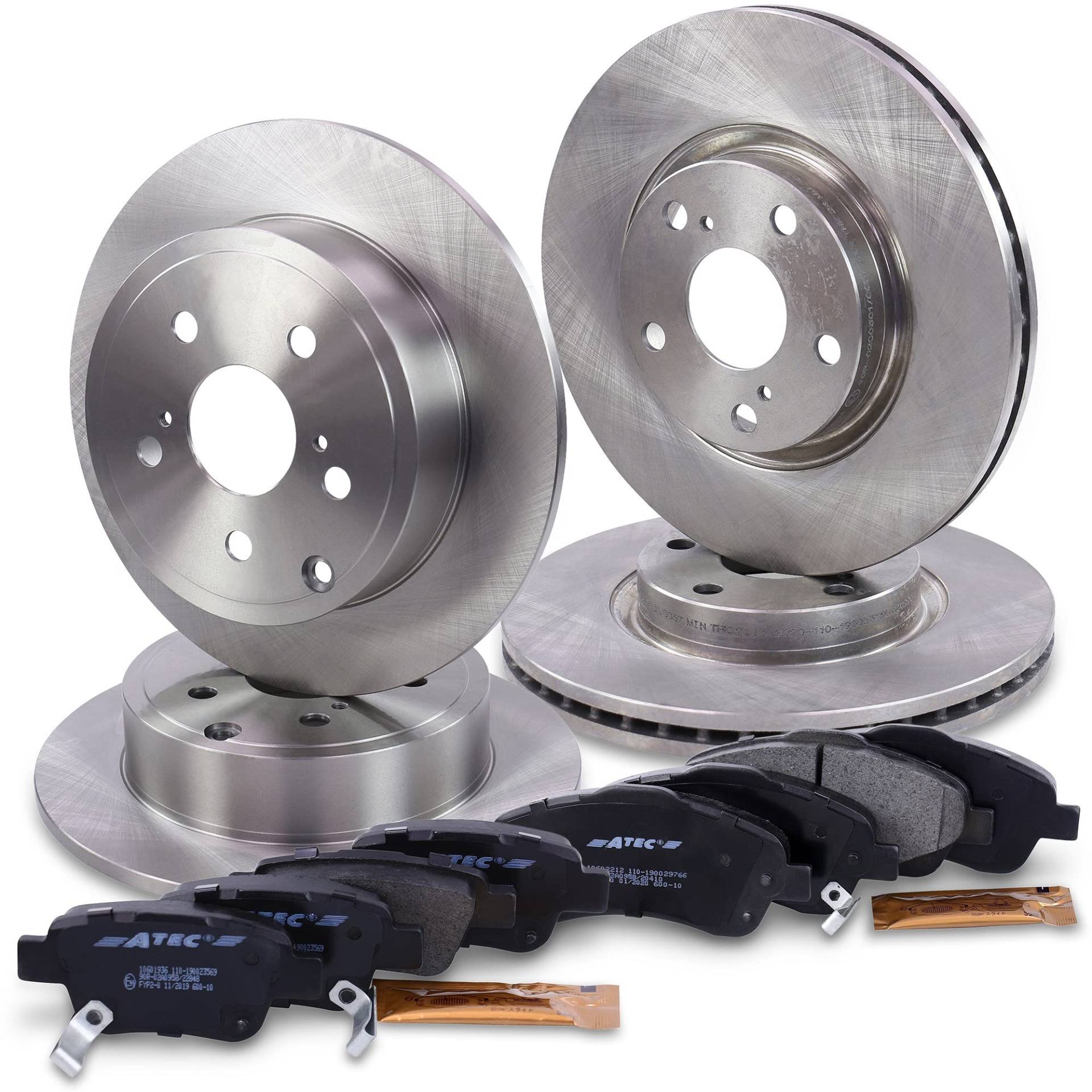 BESTPRICE Bremsenset inkl. Bremsscheiben vorne Ø 295 mm + hinten Ø 290 mm + Bremsbeläge vorne und hinten, Kompatibel mit TOYOTA COROLLA Verso (ZER_, ZZE12_, R1_) von ENVA MADE FOR QUALITY