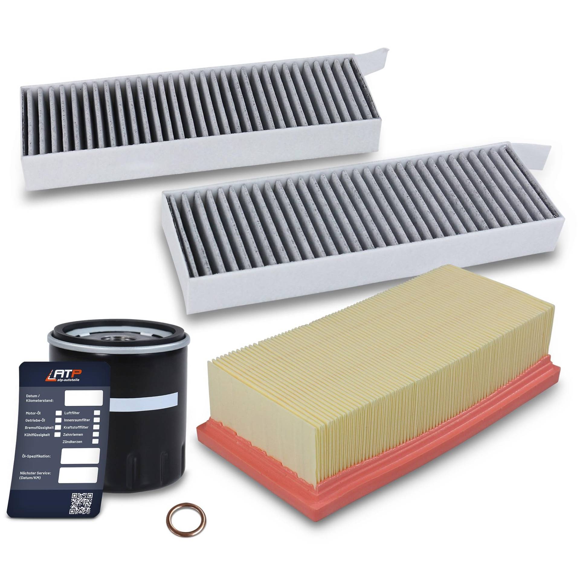 BESTPRICE Inspektionspaket Filterset mit 1x Ölfilter; 1x Innenraumfilter; 1x Luftfilter; 1x Dichtung, Ölablassschraube; 1x Ölwechselanhänger Kompatibel mit OPEL CORSA F, PEUGEOT 208 BESTPRICE Inspektionspaket Filterset mit 1x Ölfilter; 1x Innenraumfilter; 1x Luftfilter; 1x Dichtung, Ölablassschraube; 1x Ölwechselanhänger Kompatibel mit OPEL CORSA F, PEUGEOT 208 von BESTPRICE