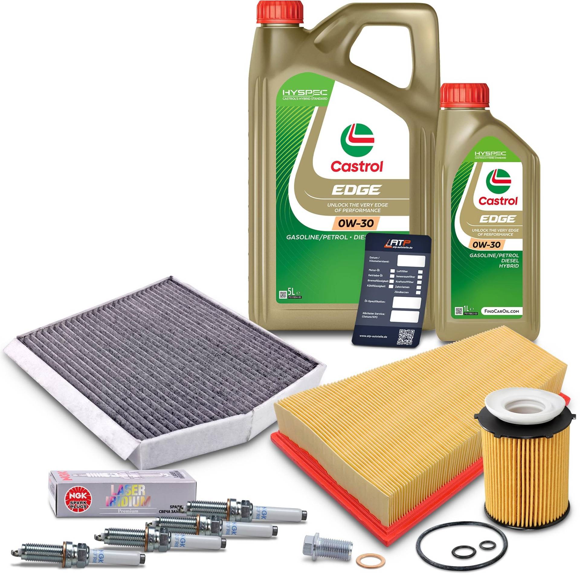 BESTPRICE Inspektionspaket Filterset mit 1x Ölfilter; 1x Innenraumfilter; 1x Luftfilter; 4x NGK Zündkerze; 6l Motoröl 0W-30 EDGE Kompatibel mit MERCEDES CLA, B-Klasse, A-Klasse, GLA BESTPRICE Inspektionspaket Filterset mit 1x Ölfilter; 1x Innenraumfilter; 1x Luftfilter; 4x NGK Zündkerze; 6l Motoröl 0W-30 EDGE Kompatibel mit MERCEDES CLA, B-Klasse, A-Klasse, GLA von BESTPRICE