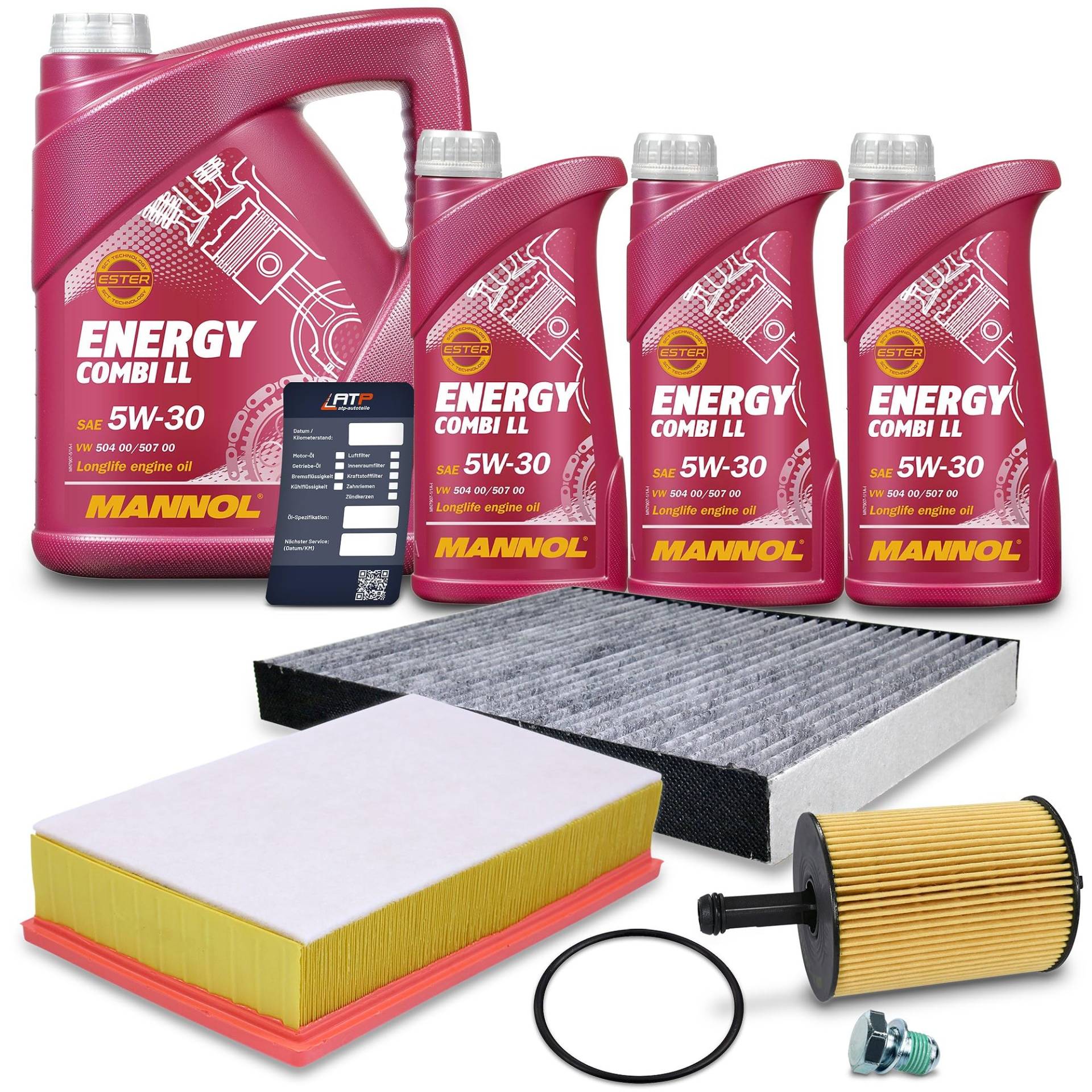 BESTPRICE Inspektionspaket Filterset mit 1x Ölfilter; 1x Innenraumfilter; 1x Luftfilter; 8l Motoröl 5W-30 Energy Combi LL; Kompatibel mit VW TRANSPORTER T5, CALIFORNIA T5 BESTPRICE Inspektionspaket Filterset mit 1x Ölfilter; 1x Innenraumfilter; 1x Luftfilter; 8l Motoröl 5W-30 Energy Combi LL; Kompatibel mit VW TRANSPORTER T5, CALIFORNIA T5 von BESTPRICE