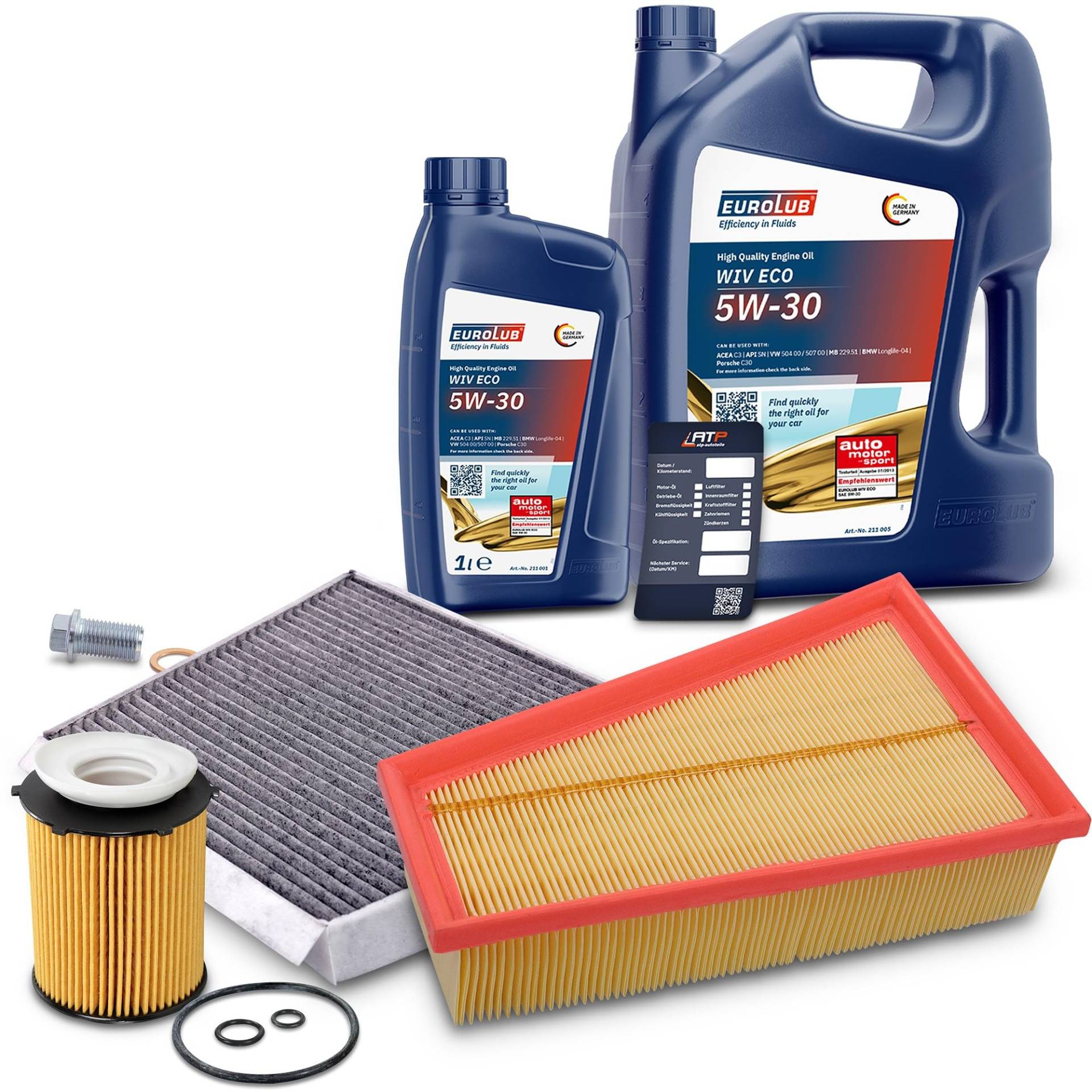 BESTPRICE Inspektionspaket Filterset mit 1x Ölfilter; 1x Luftfilter; 1x Innenraumfilter; 1x Ölablassschraube; 1x Motoröl 5W-30 WIV ECO SAE 6 l, KOMPATIBEL MIT - A-Klasse, B-Klasse, CLA Coupe BESTPRICE Inspektionspaket Filterset mit 1x Ölfilter; 1x Luftfilter; 1x Innenraumfilter; 1x Ölablassschraube; 1x Motoröl 5W-30 WIV ECO SAE 6 l, KOMPATIBEL MIT - A-Klasse, B-Klasse, CLA Coupe von BESTPRICE