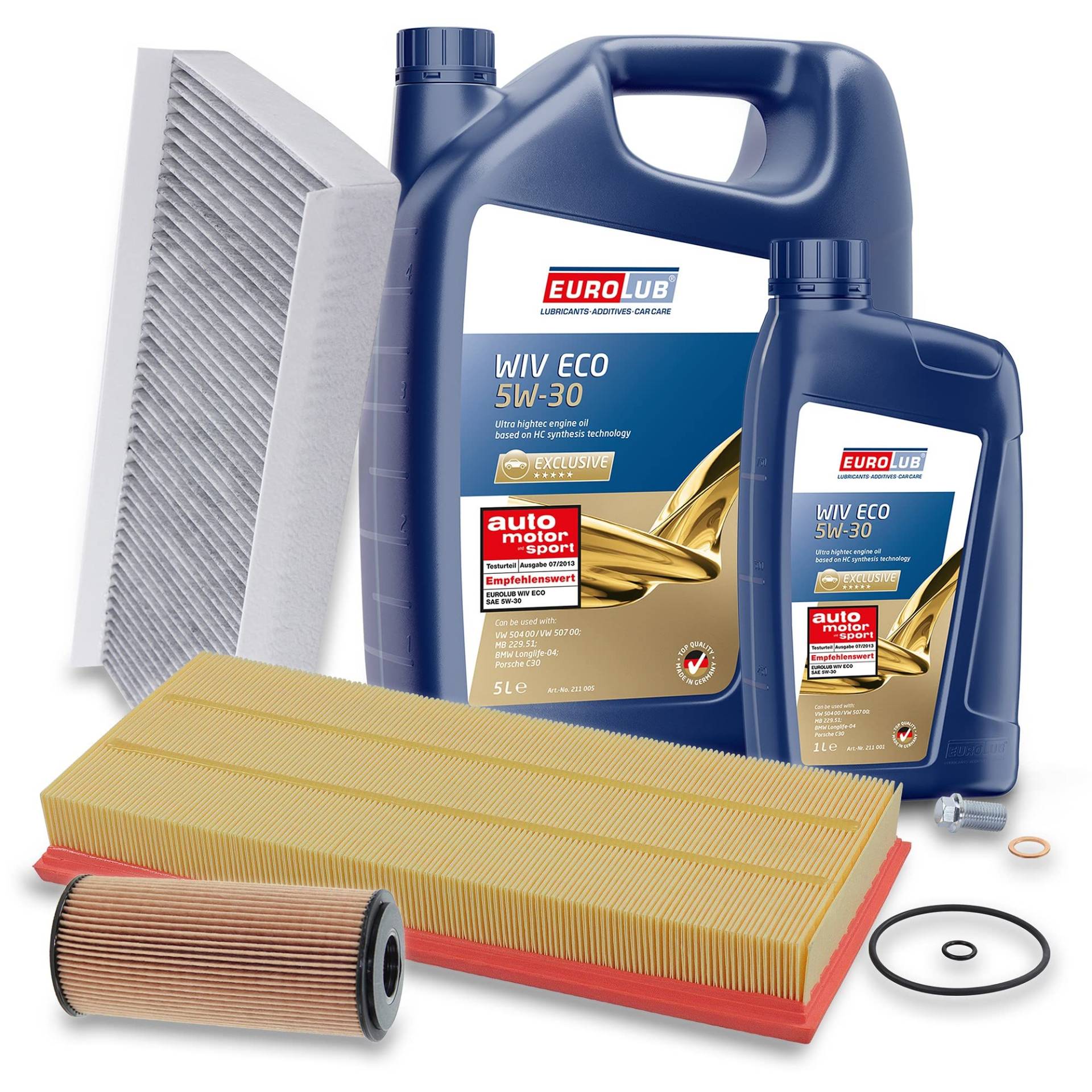 BESTPRICE Inspektionspaket Filterset mit 1x Ölfilter; 1x Luftfilter; 1x Innenraumfilter; 1x Ölablassschraube; 1x Motoröl 5W-30 WIV ECO SAE 6 l, KOMPATIBEL MIT - MERCEDES A-Klasse, B-Klasse BESTPRICE Inspektionspaket Filterset mit 1x Ölfilter; 1x Luftfilter; 1x Innenraumfilter; 1x Ölablassschraube; 1x Motoröl 5W-30 WIV ECO SAE 6 l, KOMPATIBEL MIT - MERCEDES A-Klasse, B-Klasse von BESTPRICE
